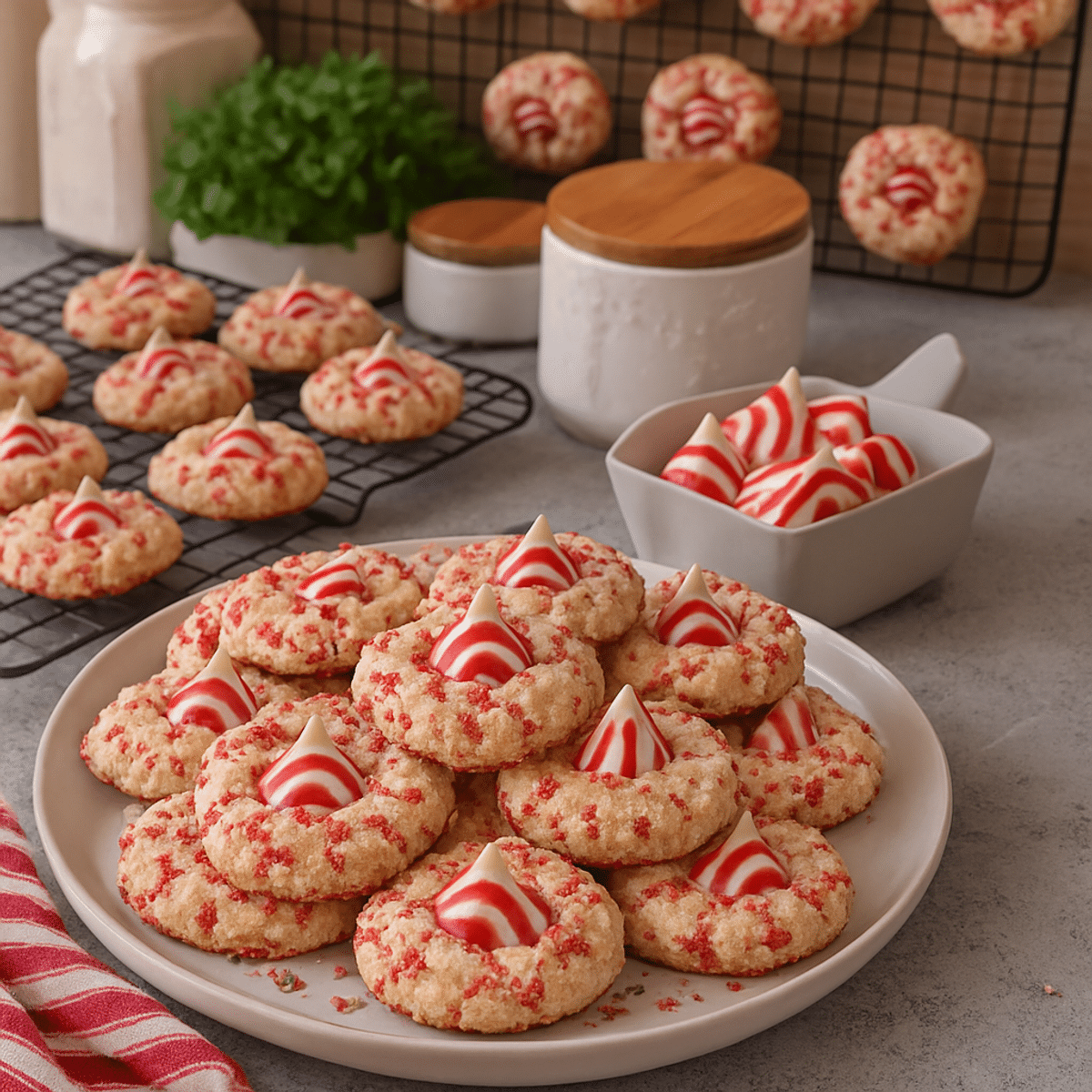 Easy Candy Cane Kiss Cookies for a Festive Treat