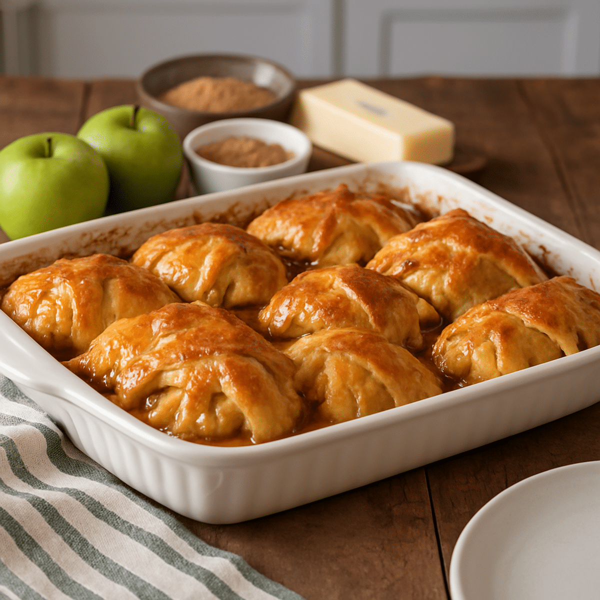 Warm and Gooey Caramel Apple Dumplings: A Family Dessert Delight