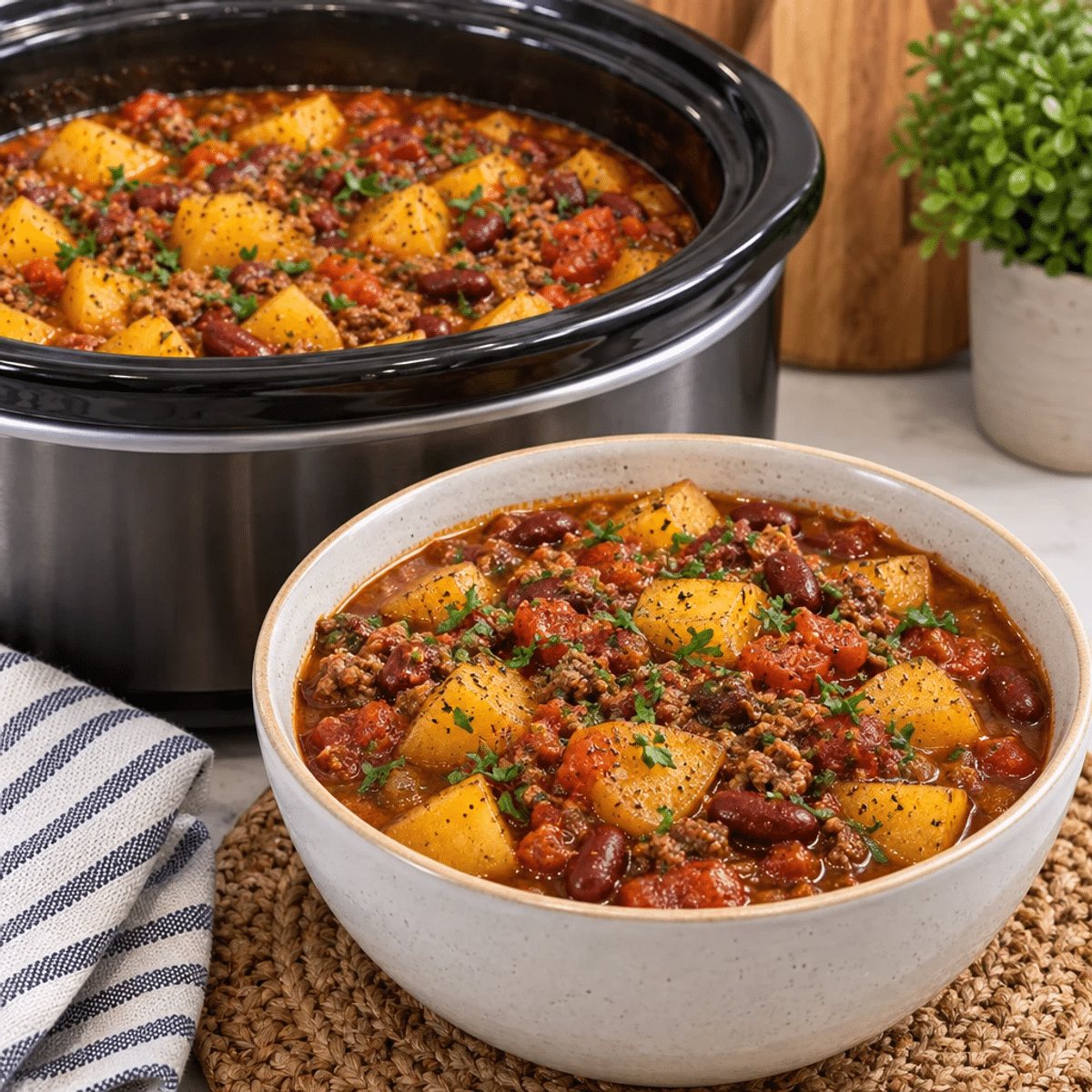 Comforting Slow Cooker Beef and Potato Bean Stew article image 4