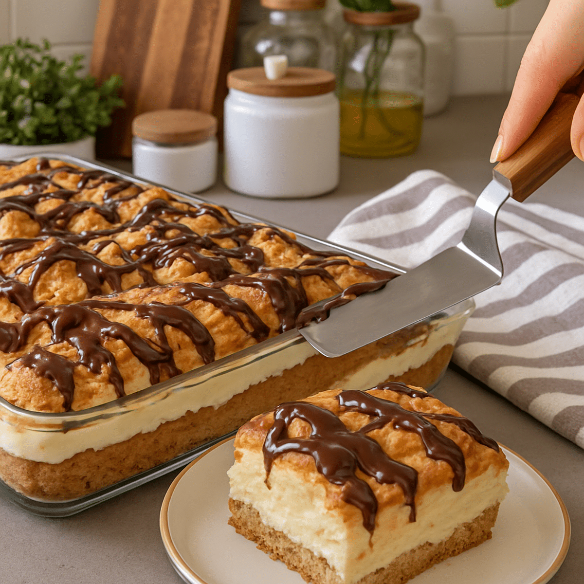 Cream Puff Cake with Vanilla Dessert Filling: A Family Favorite