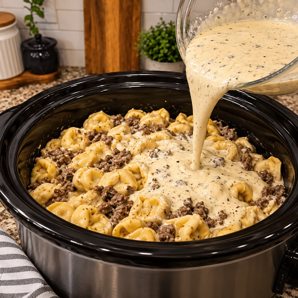 Creamy Cheesy Beef Tortellini Crockpot Magic article image 3