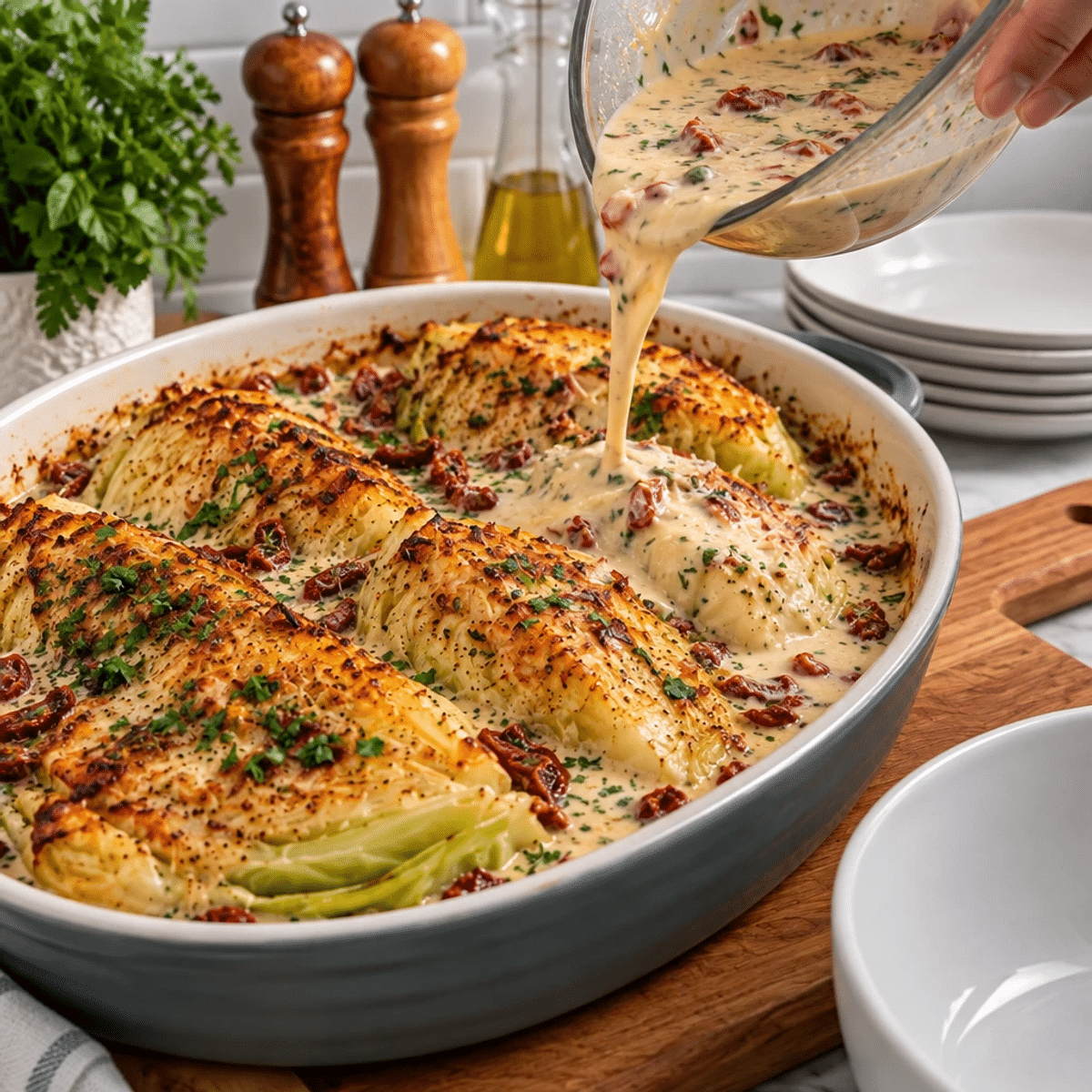 Creamy Roasted Cabbage with Parmesan and Sun-Dried Tomatoes article image 3