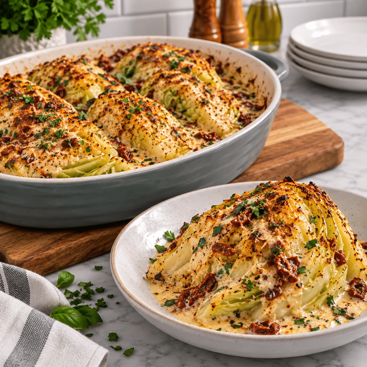 Creamy Roasted Cabbage with Parmesan and Sun-Dried Tomatoes article image 4