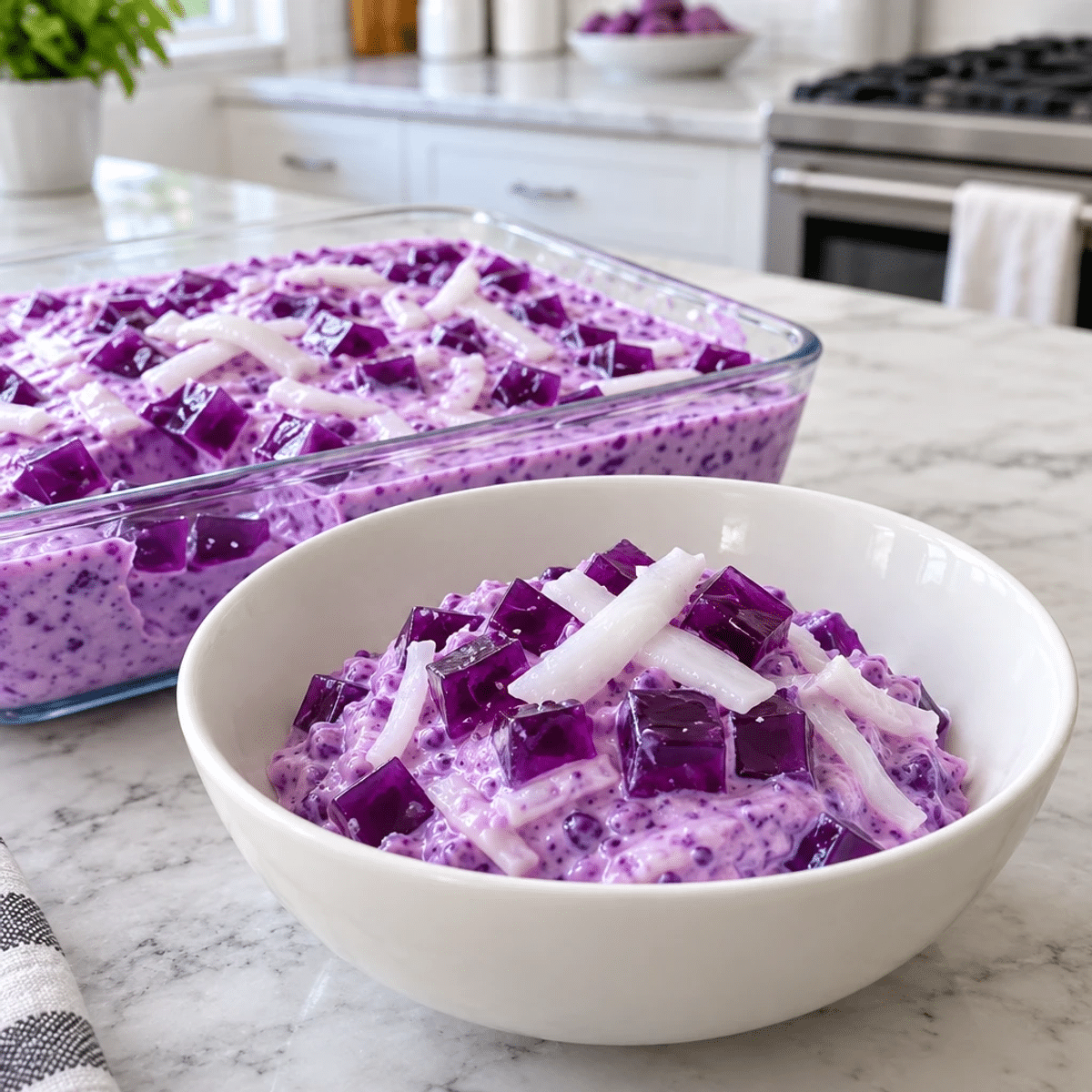 Creamy Ube Macapuno Salad for a Tropical Treat