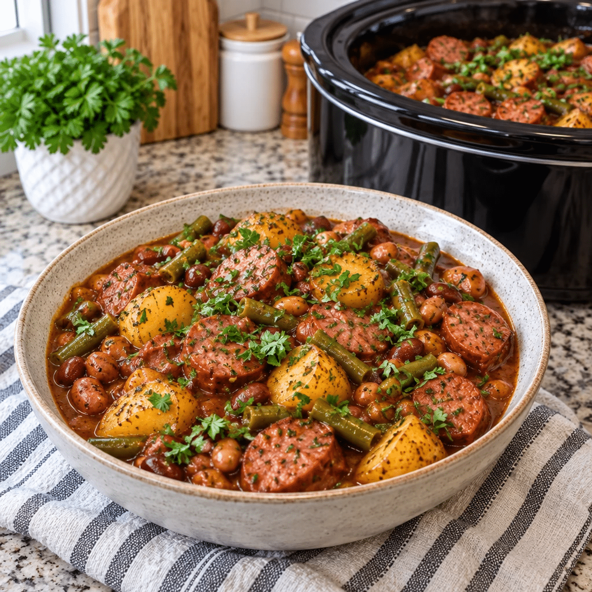 Crockpot Beef Smokies with Beans and Potatoes Delight article image 4