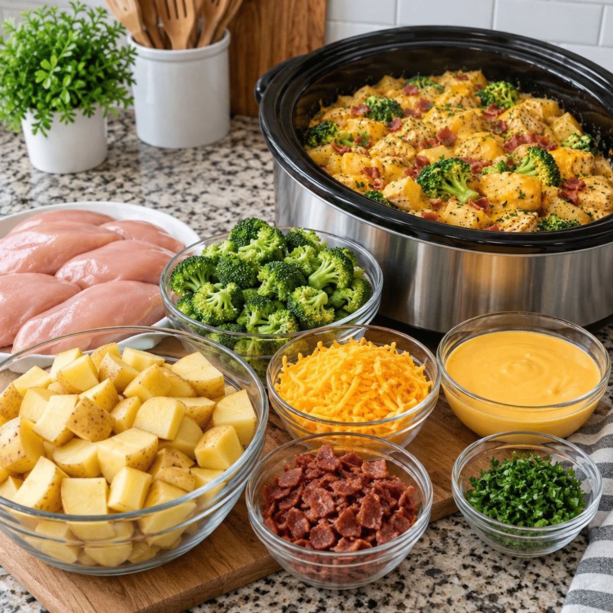 Crockpot Cheddar Broccoli Chicken and Potatoes Delight article image 2