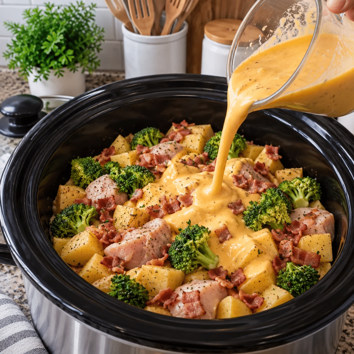 Crockpot Cheddar Broccoli Chicken and Potatoes Delight article image 3