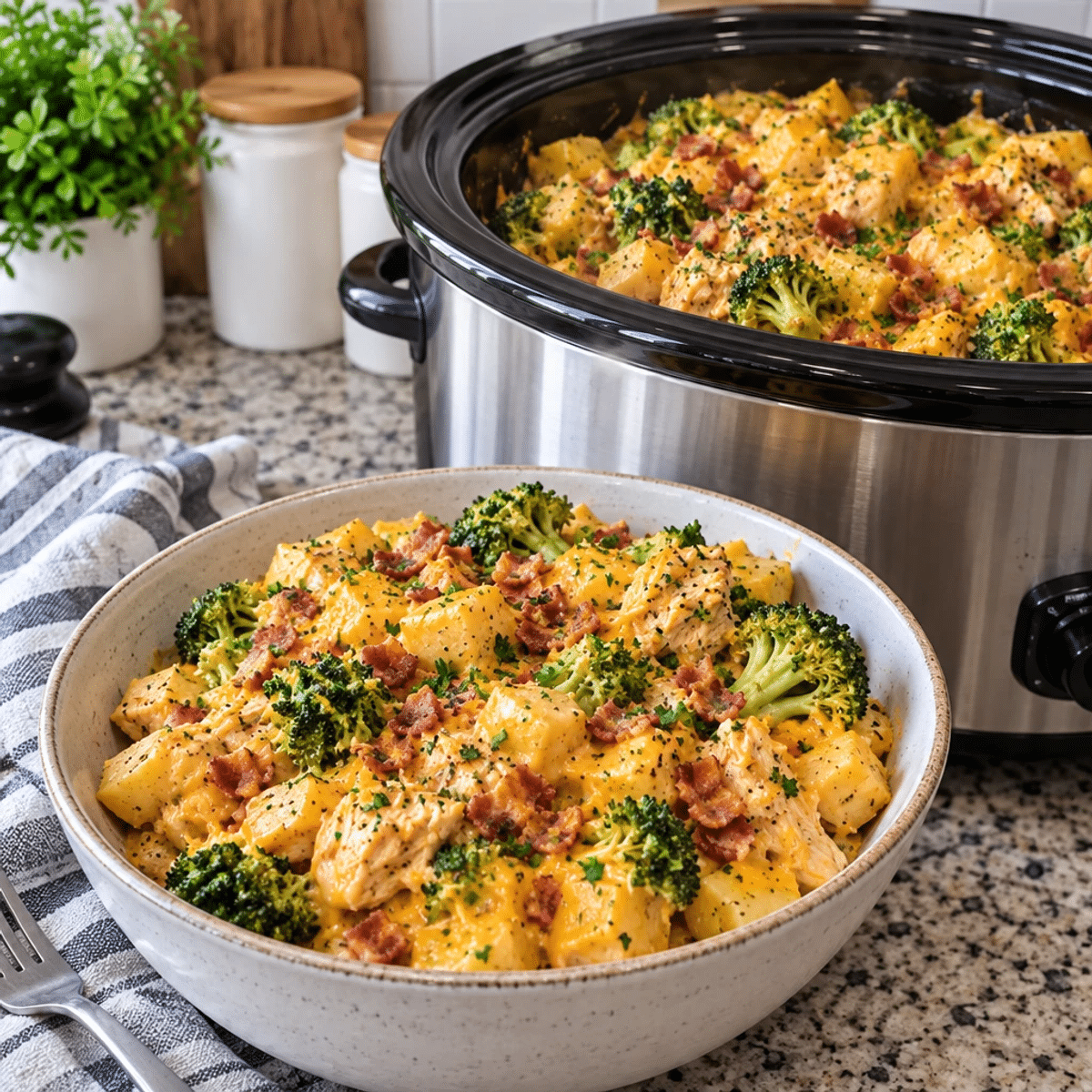 Crockpot Cheddar Broccoli Chicken and Potatoes Delight article image 4