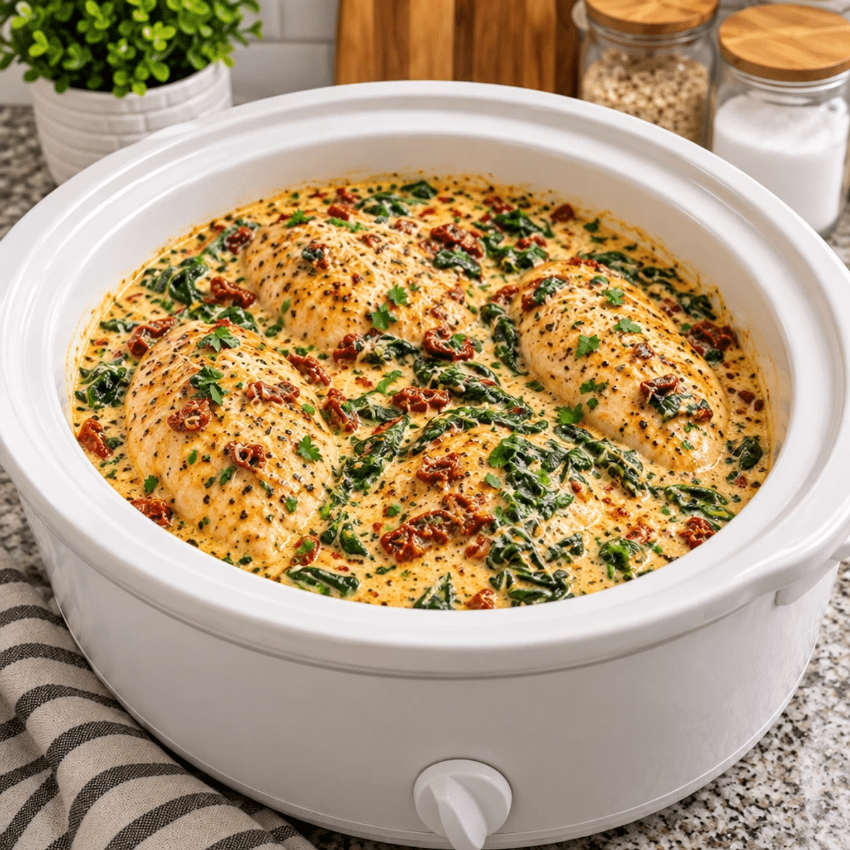 Crockpot Tuscan Chicken: Creamy Comfort Awaits