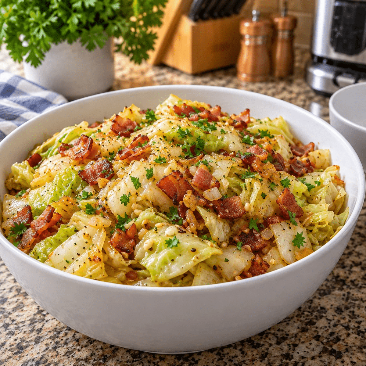 Deliciously Tender Southern Cabbage with Bacon
