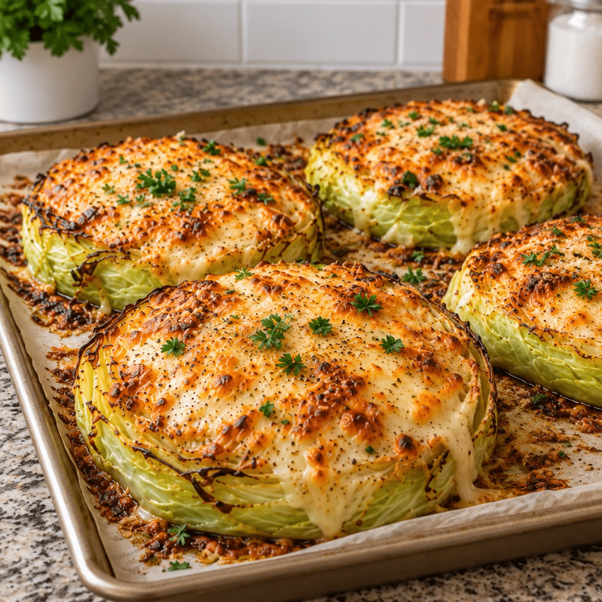 Easy Cheesy Baked Cabbage Steaks for a Fun Twist