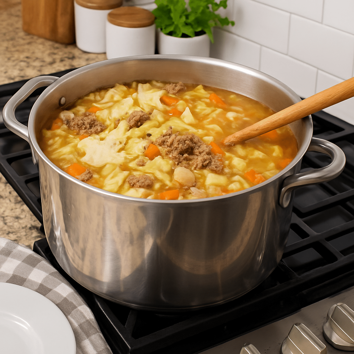 Hearty Hamburger Cabbage Soup for Cozy Family Dinners