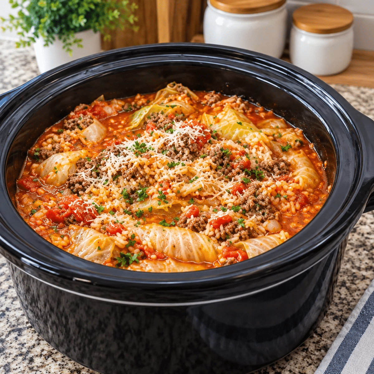 Hearty Slow Cooker Cabbage Roll Bake for Family Comfort