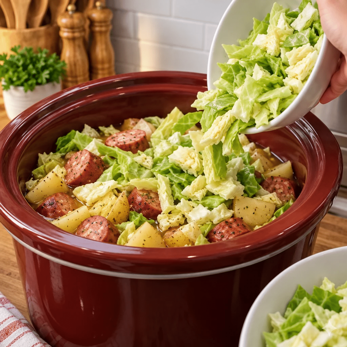 Hearty Slow Cooker Sausage and Cabbage with Potatoes article image 3