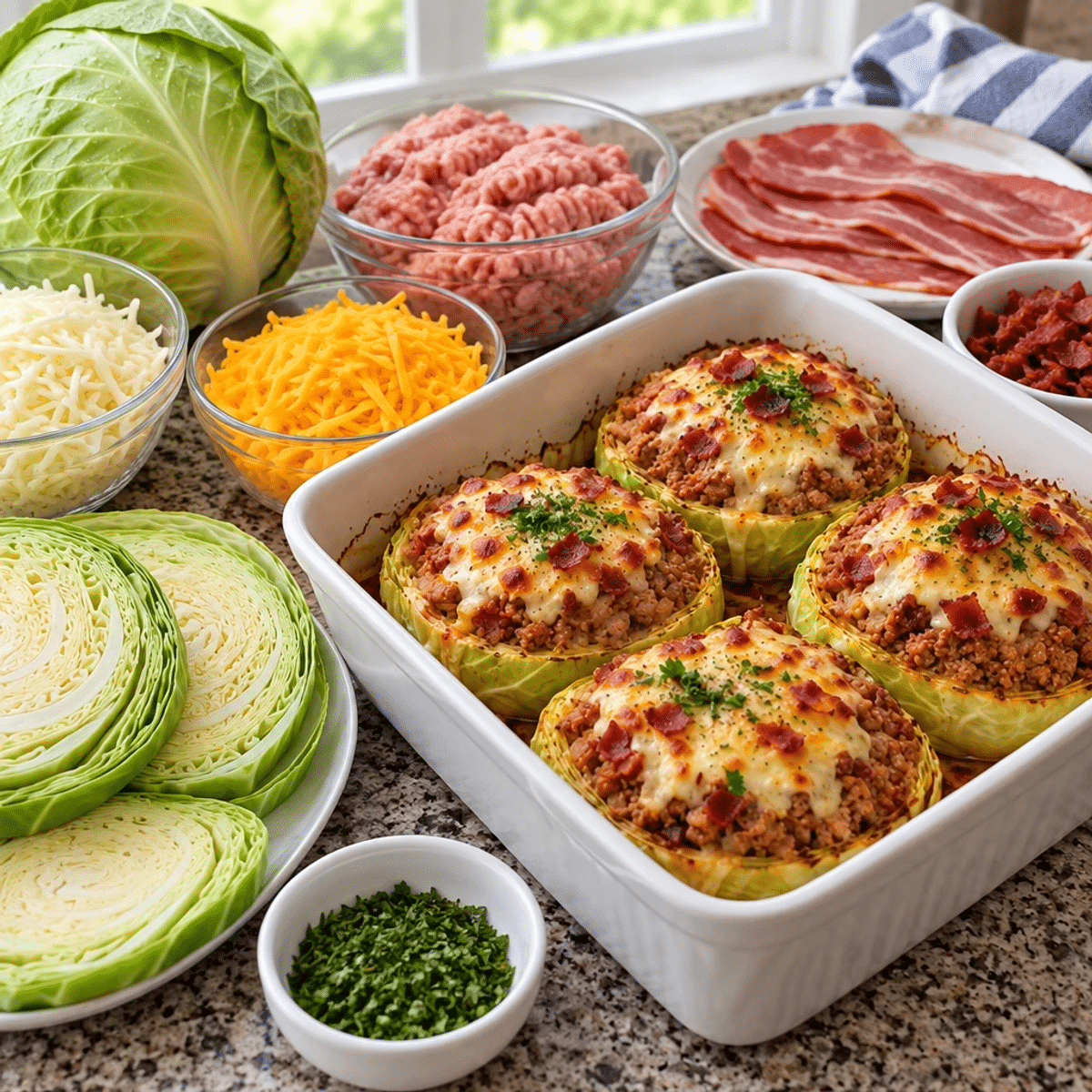 Oven Baked Cabbage Burgers with Turkey Bacon Delight article image 2