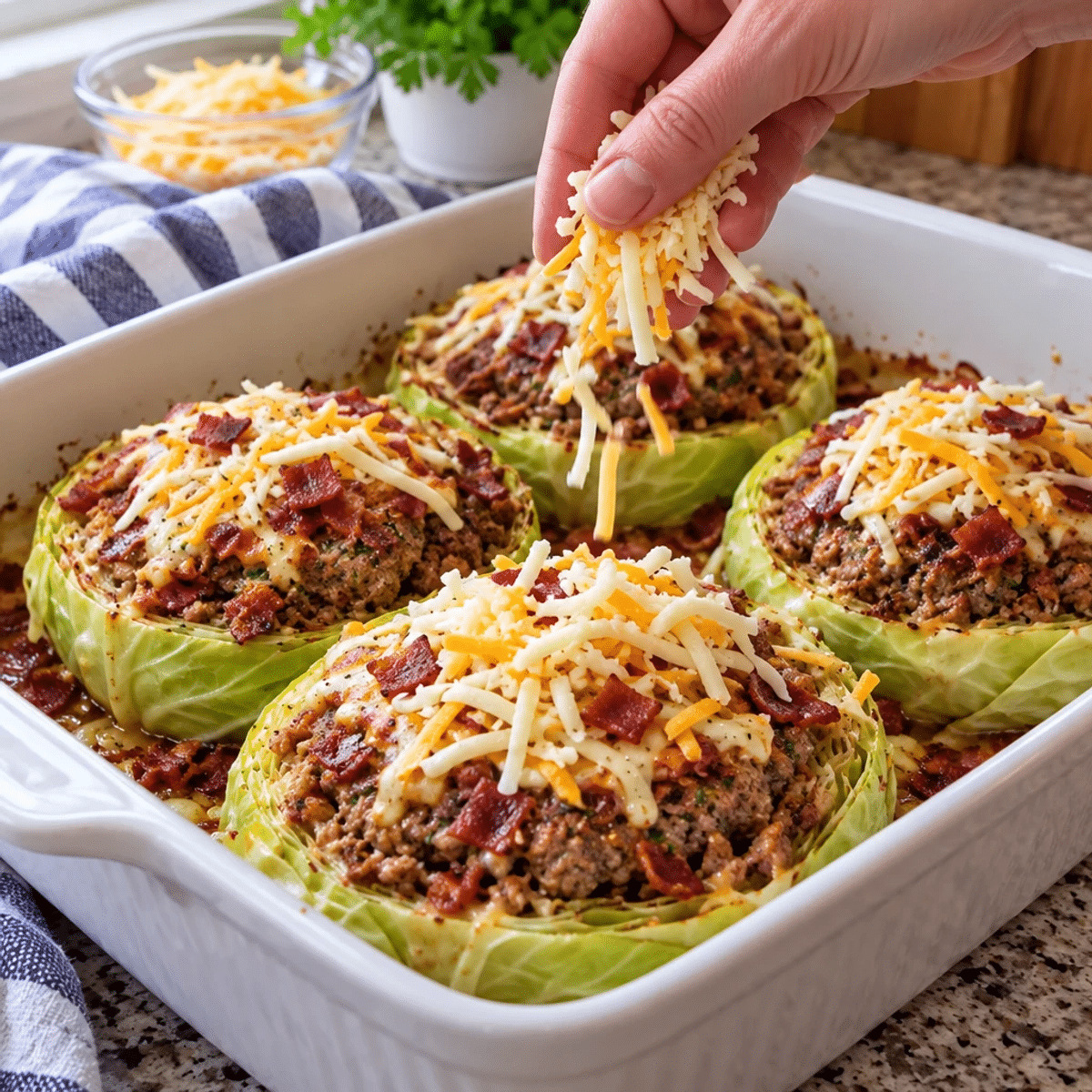 Oven Baked Cabbage Burgers with Turkey Bacon Delight article image 3