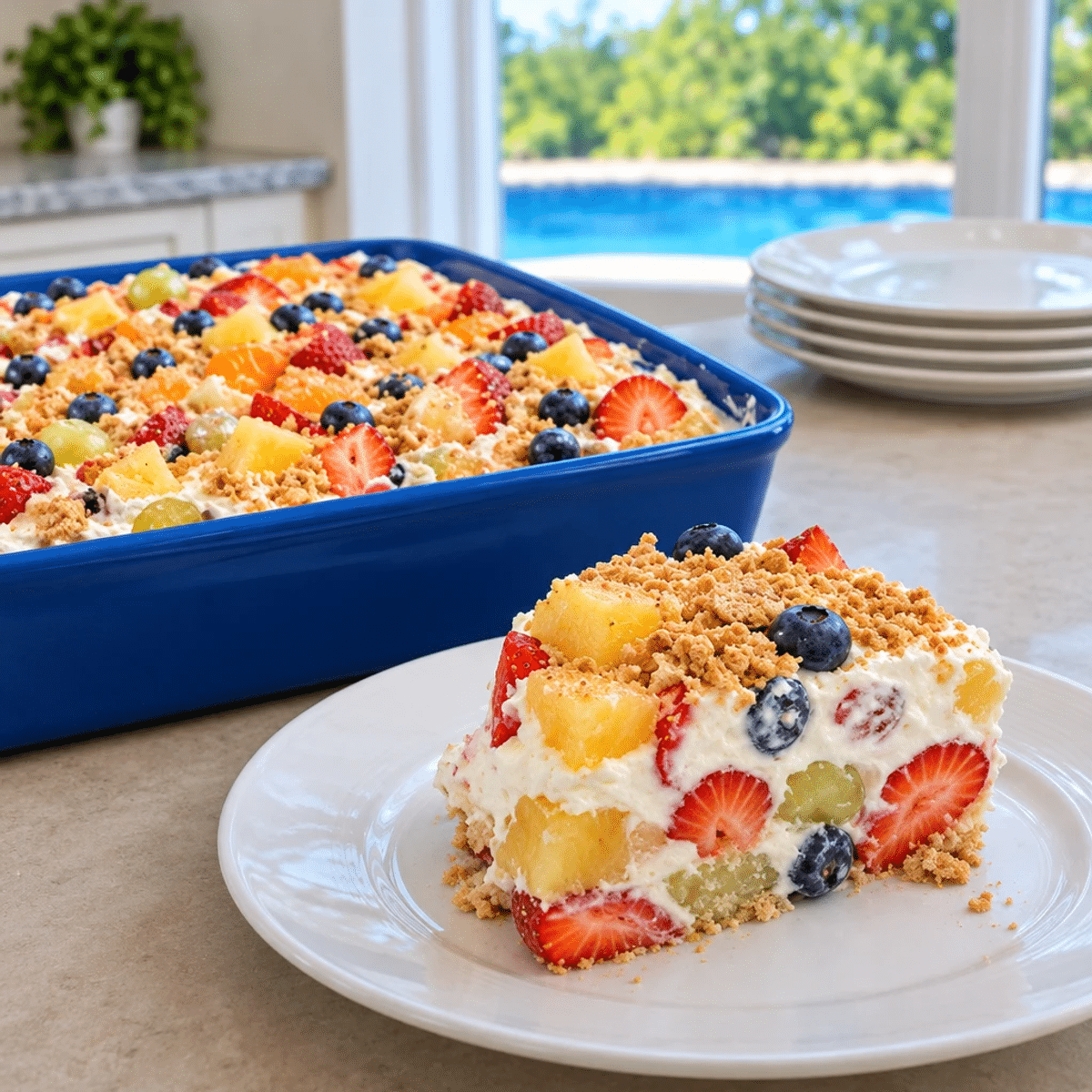 Refreshing Summer Cheesecake Fruit Medley