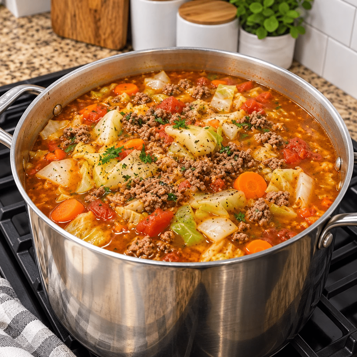 Savory Cabbage and Ground Beef Soup for Everyone