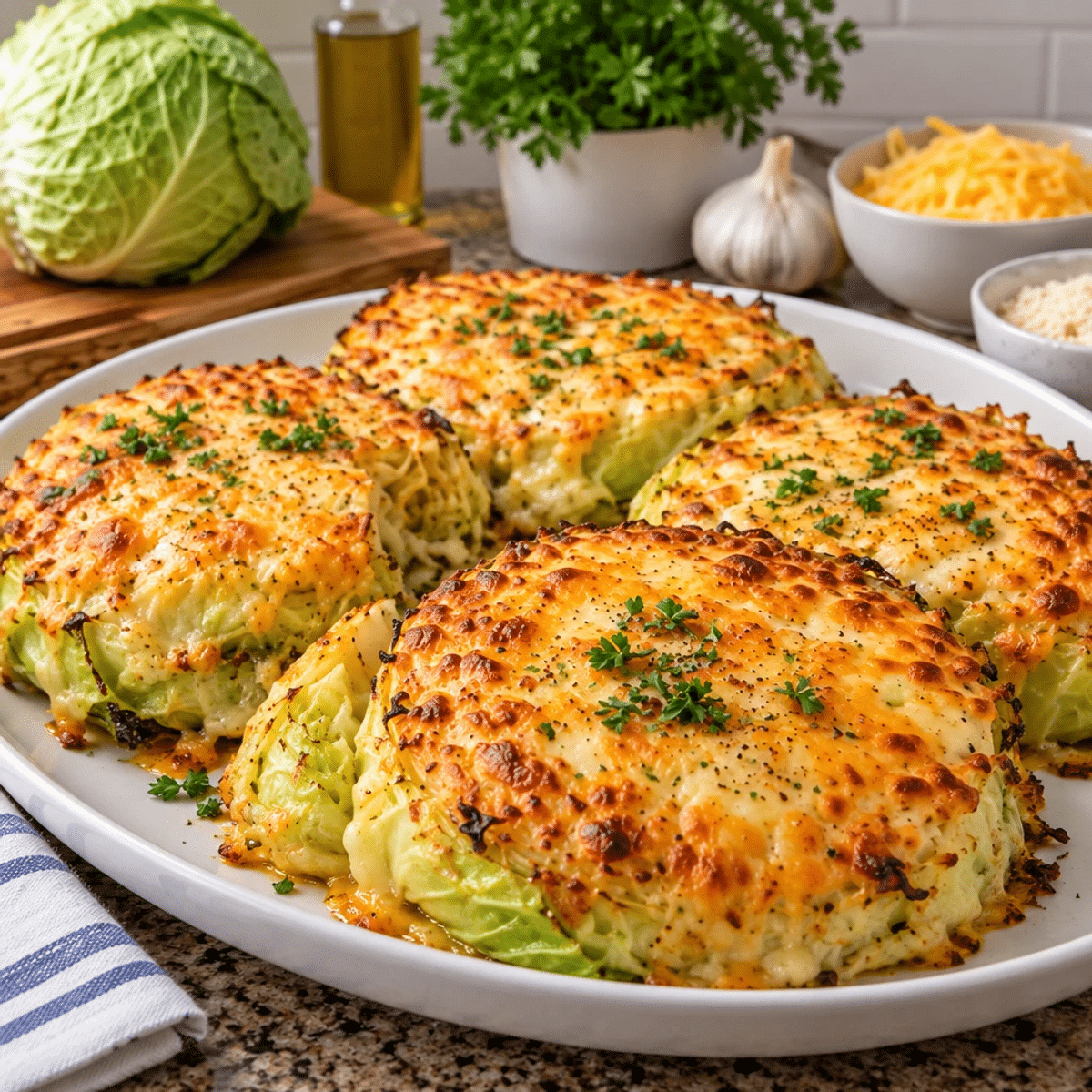 Savory Cheesy Cabbage Steaks That Will Impress