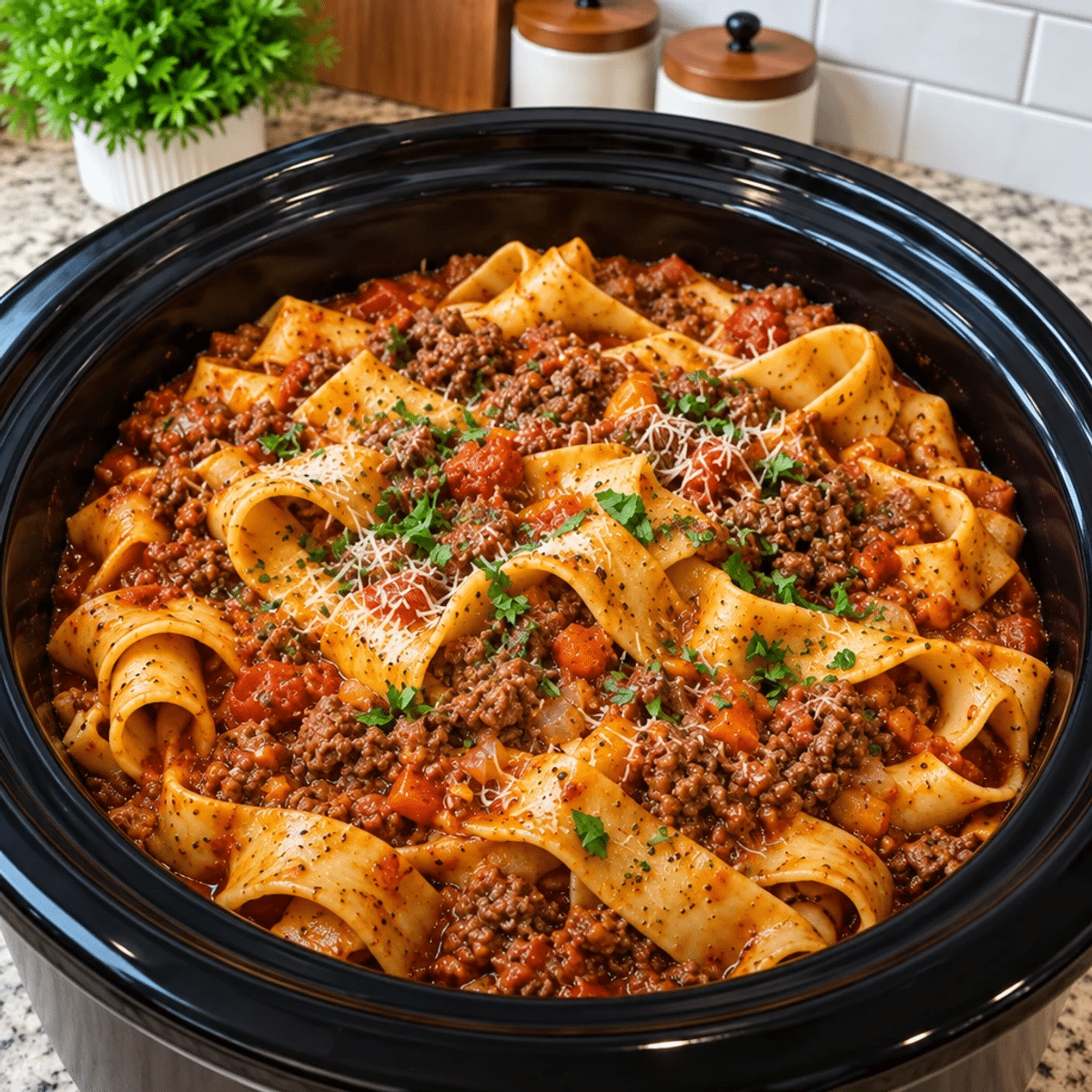 Slow Cooker Beef Ragu with Pappardelle Made Easy