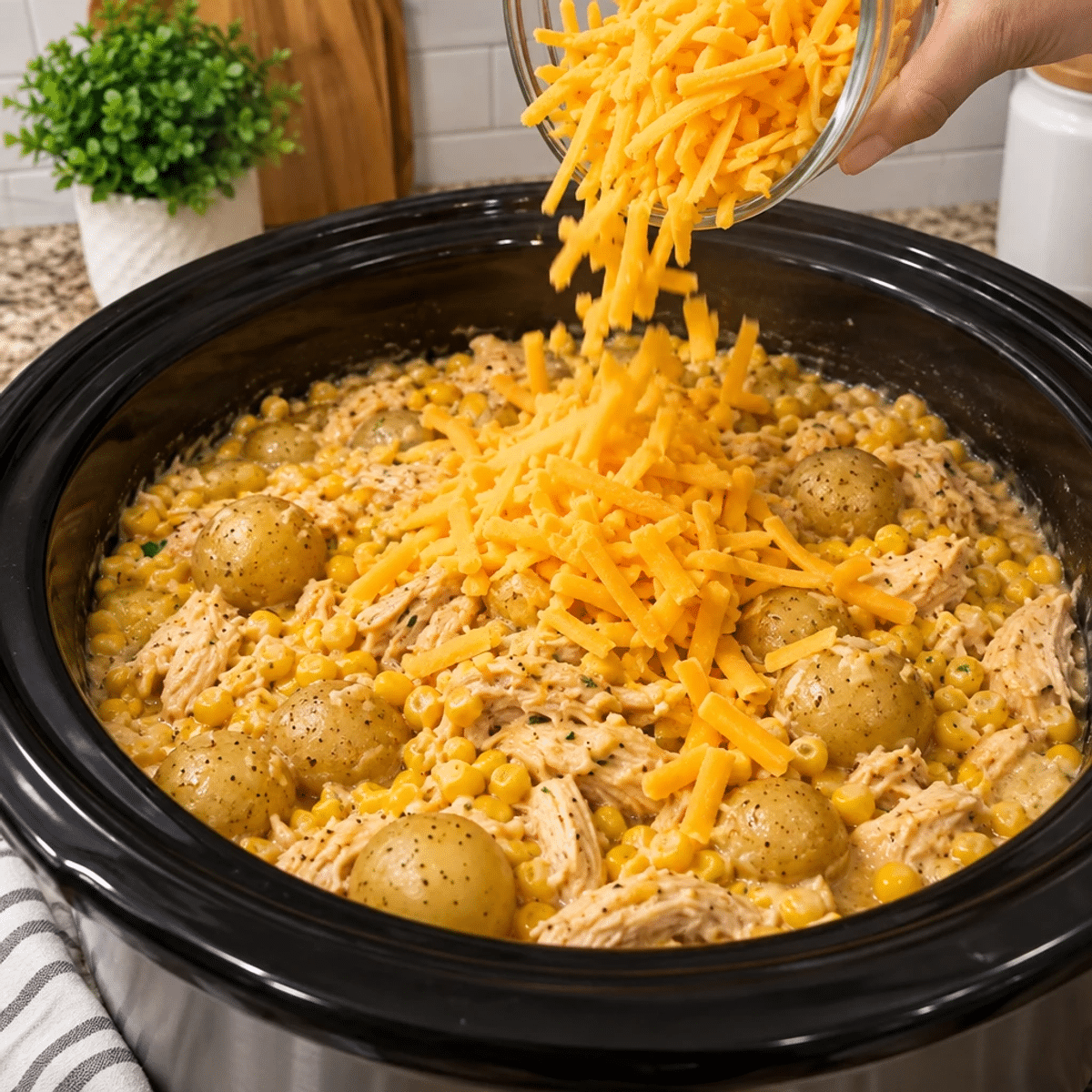 Slow Cooker Cheesy Chicken and Corn Delight with Baby Potatoes article image 3
