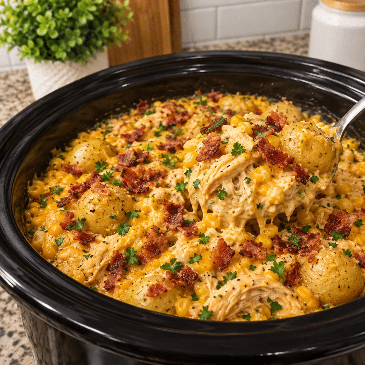 Slow Cooker Cheesy Chicken and Corn Delight with Baby Potatoes article image 4