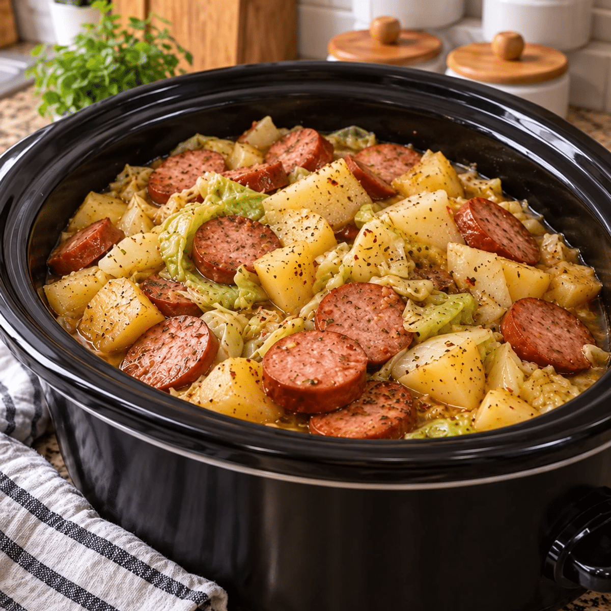 Savor Slow Cooker Sausage and Cabbage in 4 Easy Steps