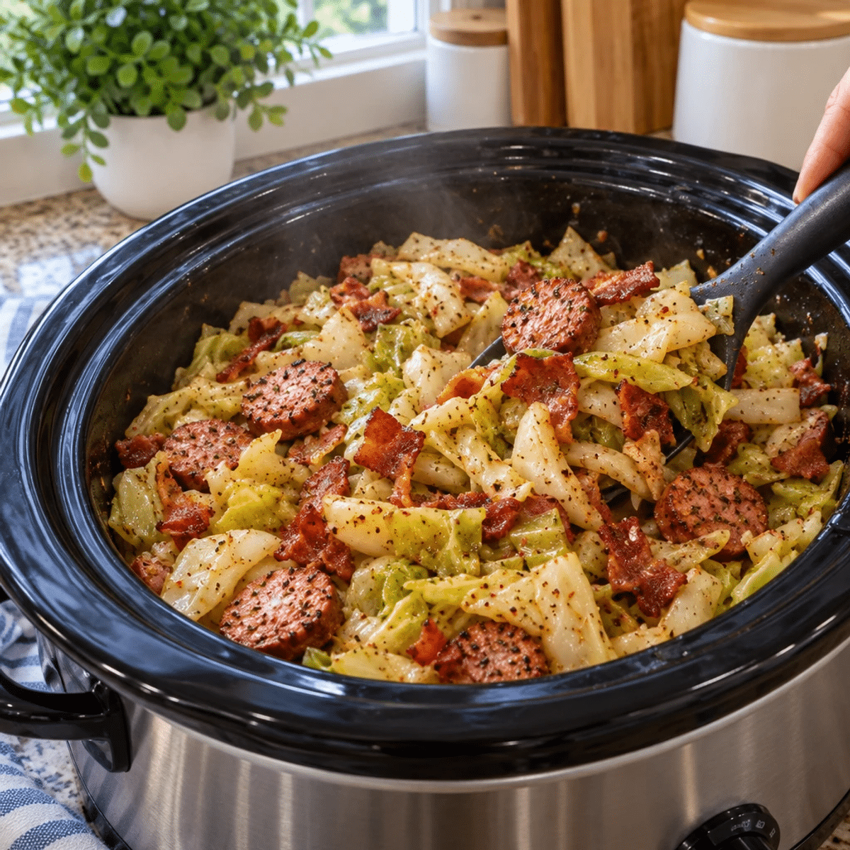 Southern Fried Cabbage and Beef Sausage Comfort Bowl article image 3