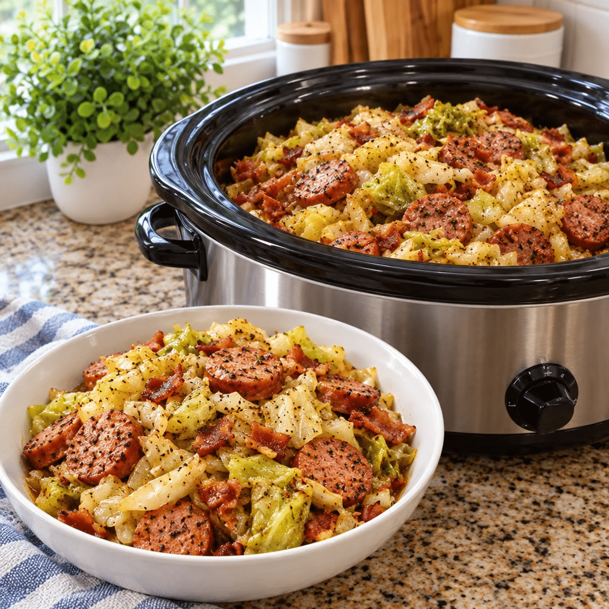 Southern Fried Cabbage and Beef Sausage Comfort Bowl article image 4